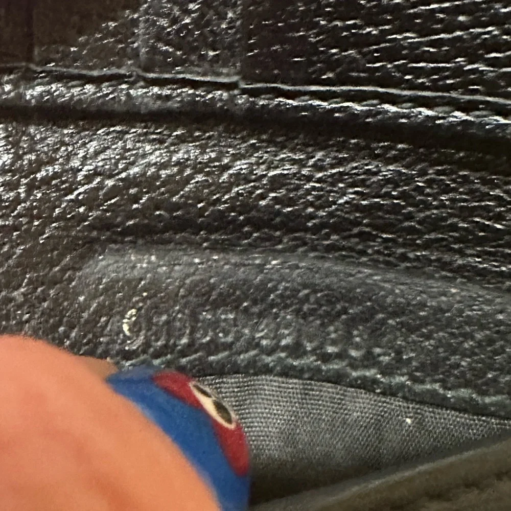 GUCCI Bee & Star Bifold Wallet Black leather